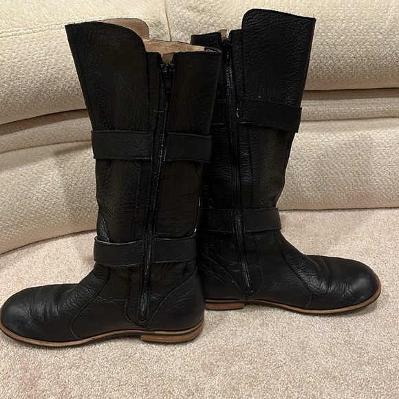 Jim Barnier black pebble leather tall boot sz 11m - Picture 4 of 8